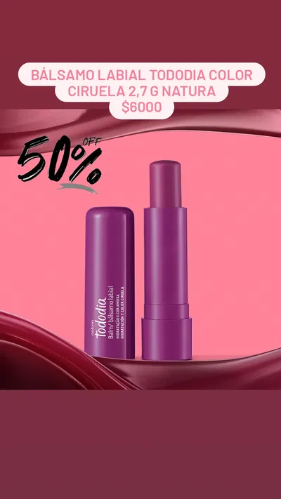Bálsamo Labial Tododia Color Ciruela 2,7g Natura