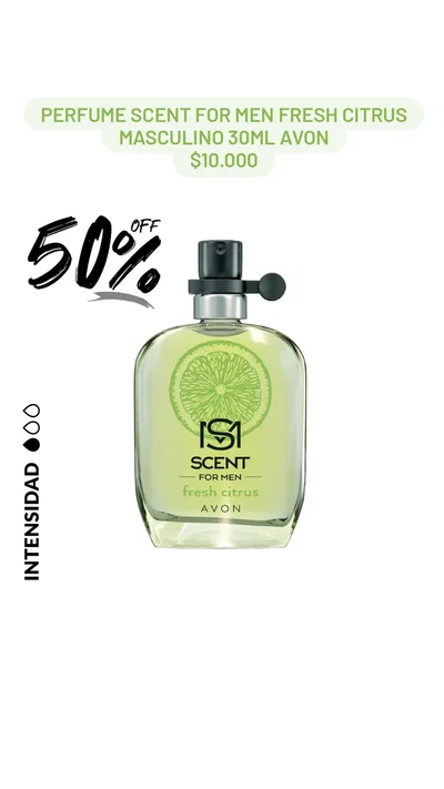 Perfume Scent For Men Fresh Citrus masculino 30ml Avon