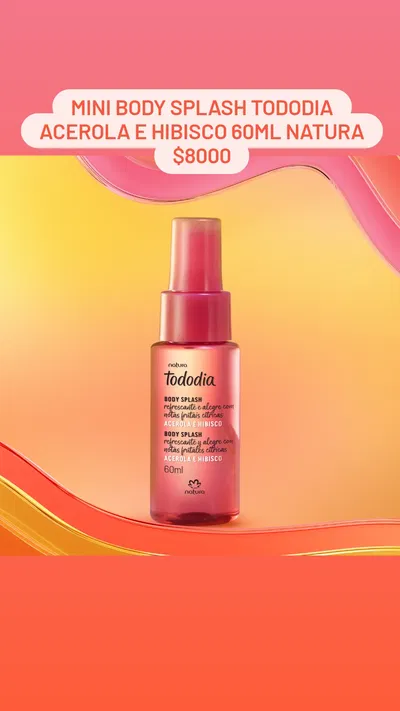 Mini Body Splash Tododia Acerola e Hibisco 60ml Natura 