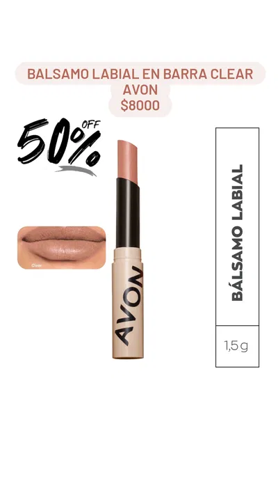 Balsamo Labial en barra Clear Avon