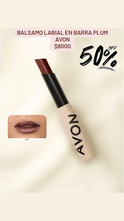 Balsamo Labial en barra Plum Avon