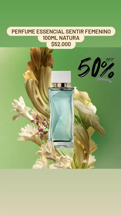 Perfume Essencial Sentir femenino 100ml Natura 