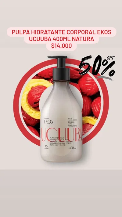 Pulpa Hidratante Corporal Ekos Ucuuba 400ml Natura 