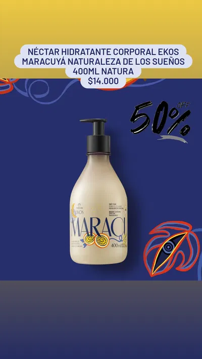 Néctar Hidratante Corporal Ekos Maracuyá Naturaleza de los sueños 400ml Natura