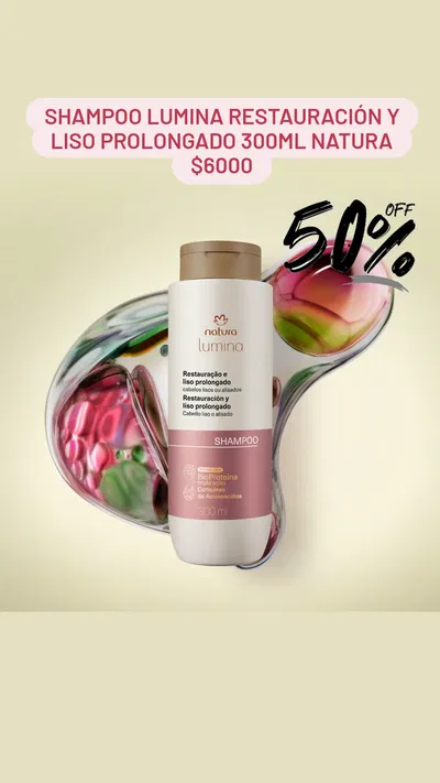 Shampoo Lumina Restauración y Liso Prolongado 300ml Natura