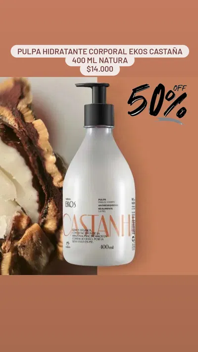 Pulpa Hidratante Corporal Ekos Castaña 400 ml Natura