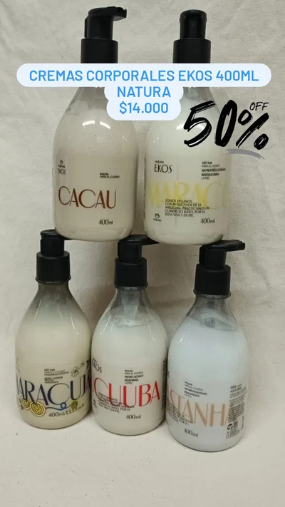 Cremas hidratantes corporales Ekos 400ml Natura