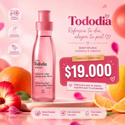 Body Splash Tododia Acerola e Hibisco 200ml Natura 