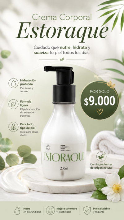 Crema corporal Ekos Estoraque 200ml Natura