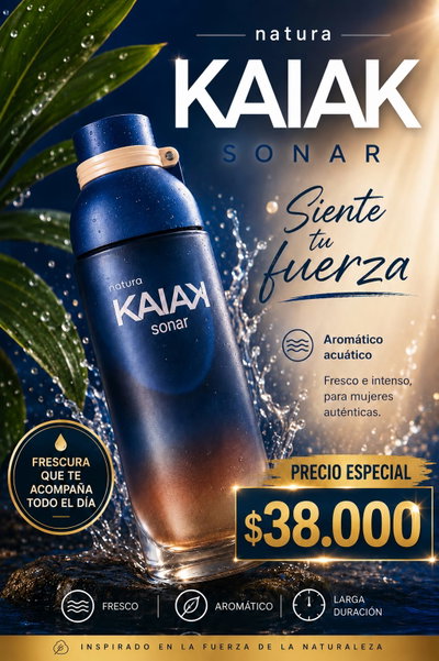Perfume Kaiak Sonar femenino 100ml Natura 