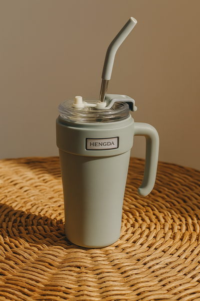 Vaso Termico Quencher 900ml Pastel Gris