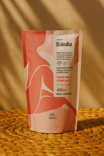 Repuesto Crema Corporal Tododia Frutas Rojas  400ml Natura 