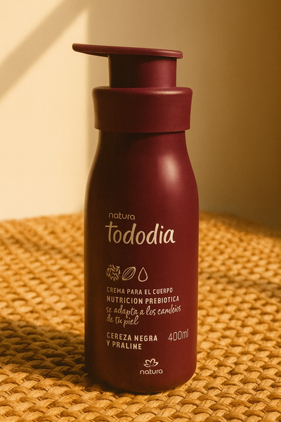 Crema Corporal Tododia Cereza Negra y Praliné 400ml Natura 