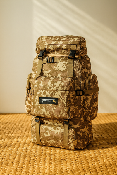 Mochila Táctica 70L Marrón Camuflado