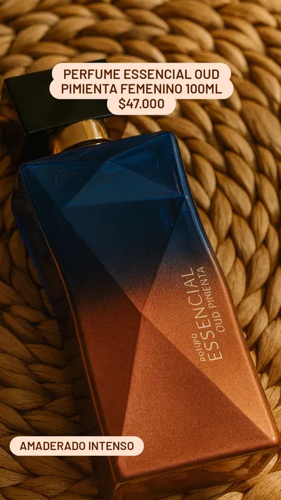 Perfume Essencial Oud Pimienta femenino 100ml Natura 