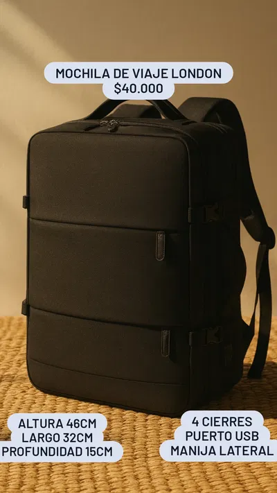 Mochila de Viaje London Negro