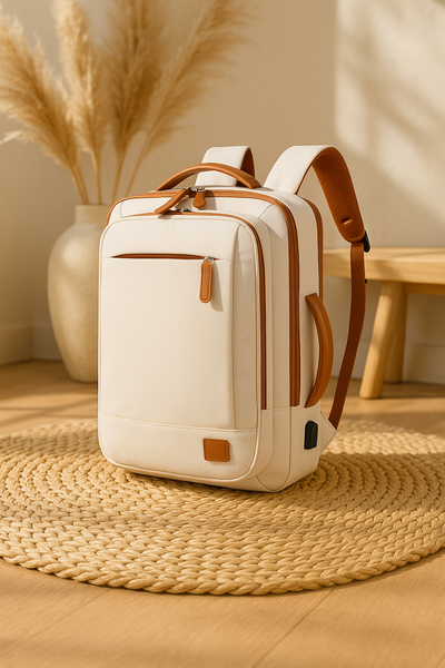 Mochila de Viaje Expandible Luna Beige