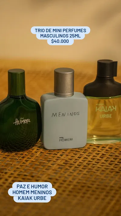 Trío de Mini Perfumes masculinos 25ml Natura 