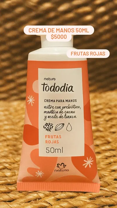 Crema de Manos Tododia Frutas Rojas 50ml Natura 
