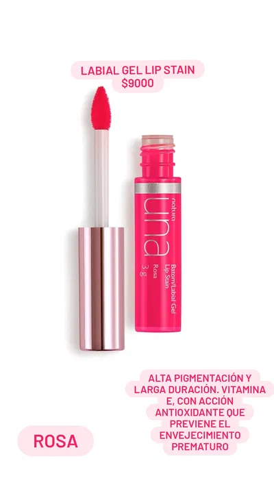 Labial Gel Lip Stain Rosa UNA Natura
