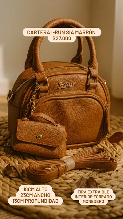Cartera I-Run Sia Marrón