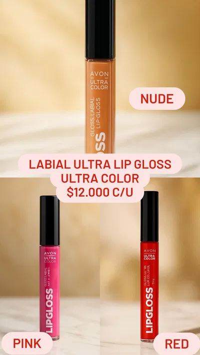 Labial Lip Gloss Ultra Color Pink Avon