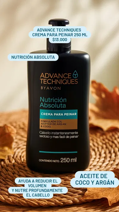 Advance Techniques  Crema para Peinar Nutrición Absoluta 250 ml Avon