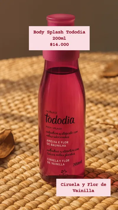 Body Splash Tododia Ciruela y Flor de Vainilla 200ml Natura 