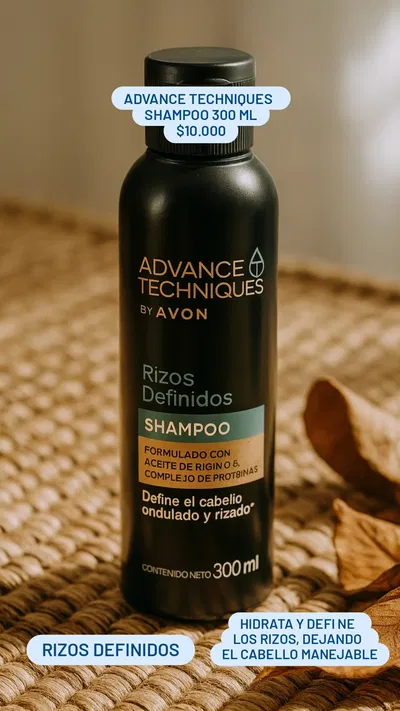 Shampoo Advance Techniques Rizos Definidos 300ml Avon