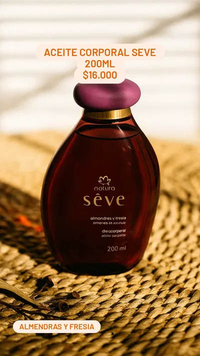Aceite Corporal Seve Almendras y Fresia 200ml Natura