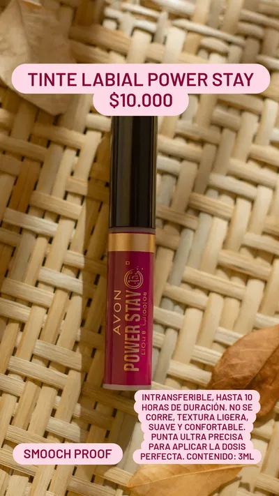 Tinte Labial Power Stay Smooch Prooff Avon