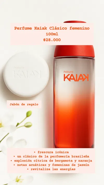 Perfume Kaiak Clásico femenino 100ml Natura 