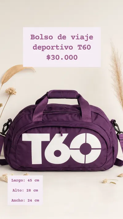 Bolso Mochila de viaje deportivo T60 Uva