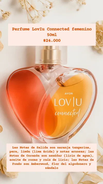 Perfume LovIu Connected femenino 50ml Avon