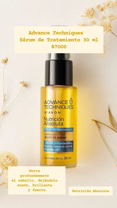 Serum de Tratamiento Advance Techniques Nutrición Absoluta 30ml Avon 