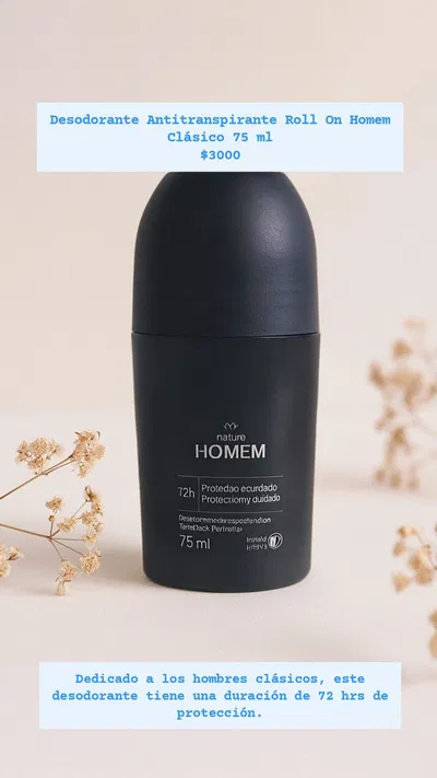Desodorante Roll On Homem Masculino 75 ml Natura
