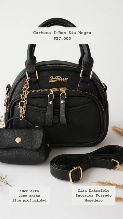 Cartera I-Run Sia Negro