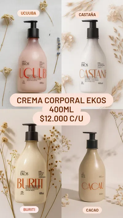 Cremas Corporales Ekos 400ml Natura 