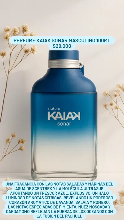 Perfume Kaiak Sonar masculino 100ml Natura 