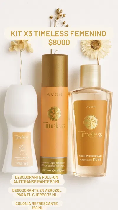 Kit x3 Timeless femenino Avon