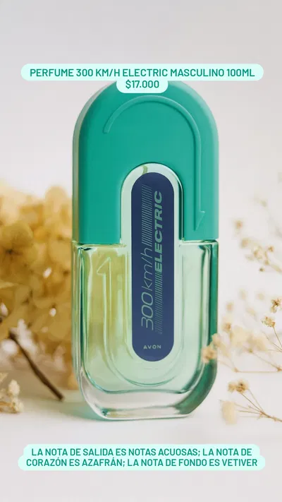 Perfume 300 KM/H Electric Masculino 100ML Avon