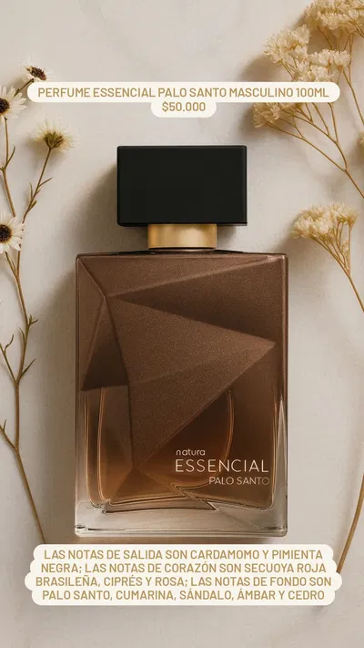 Perfume Essencial Palo Santo masculino 100ml Natura 