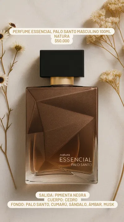Perfume Essencial Palo Santo masculino 100ml Natura 