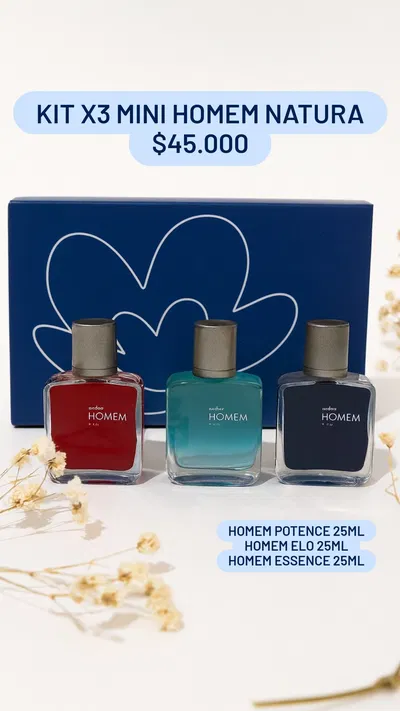 Kit x3 Mini Homem 25ml Natura