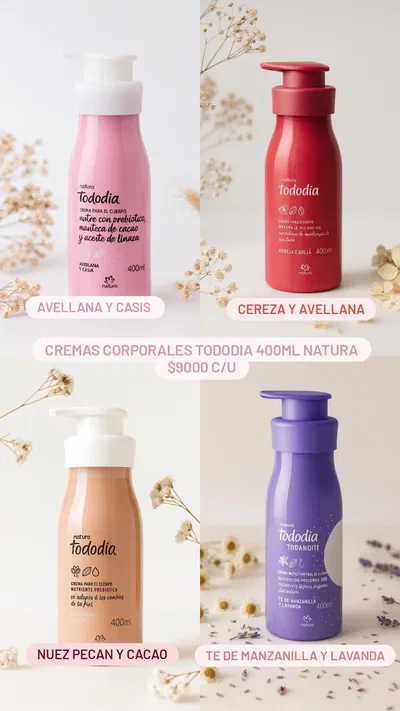 Cremas Corporales Tododia 400ml Natura 