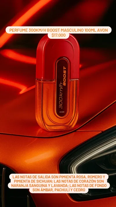 Perfume 300Km/H Boost masculino 100ml Avon