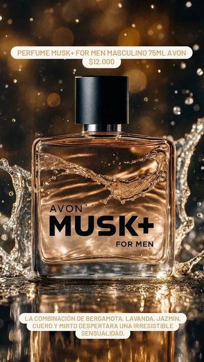 Perfume Musk+ For Men masculino 75ml Avon