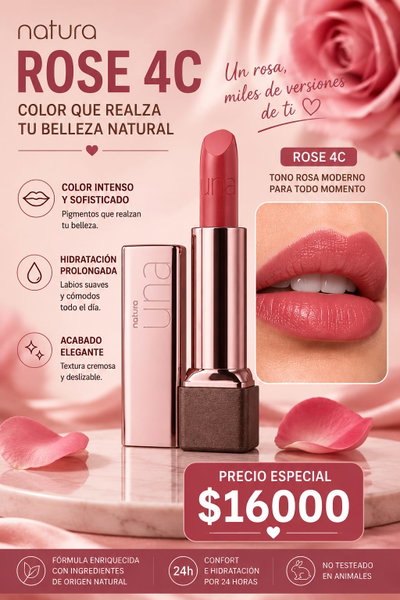 Labial en barra CC Rose 4C UNA Natura