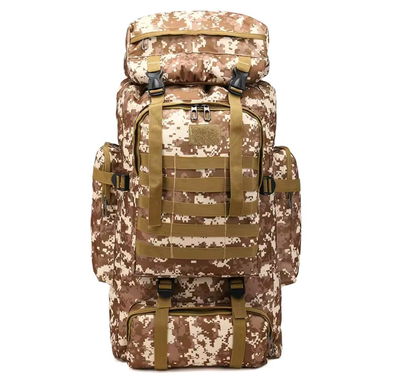 Mochila Táctica 80L Marrón Camuflado 