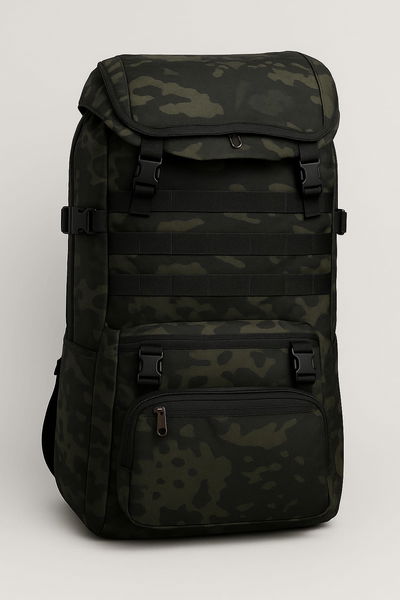 Mochila Táctica 80L Negro Camuflado 